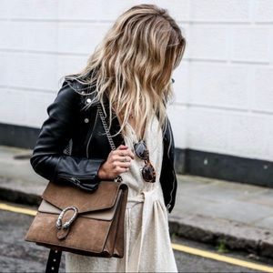 Gucci Dionysus suede bag in brown taupe